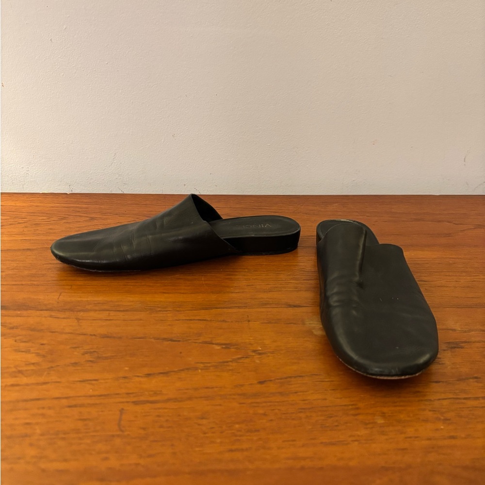 vince leather mules